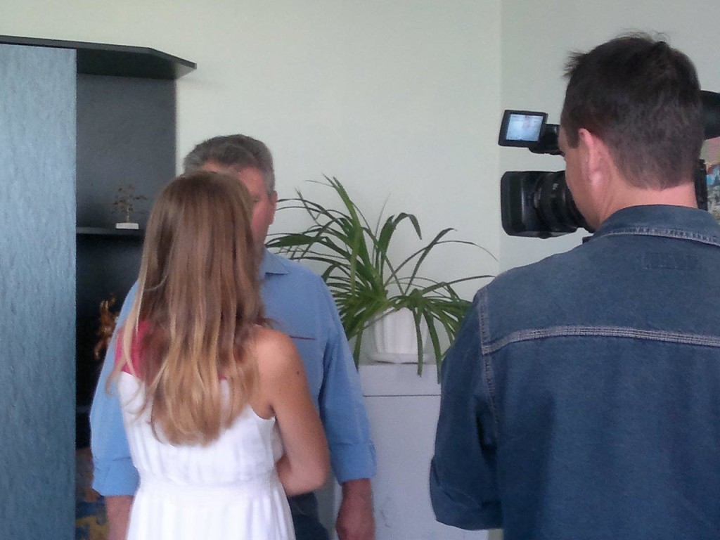 TV- Interview ukrainisches Fernsehen und deutsche Operateure